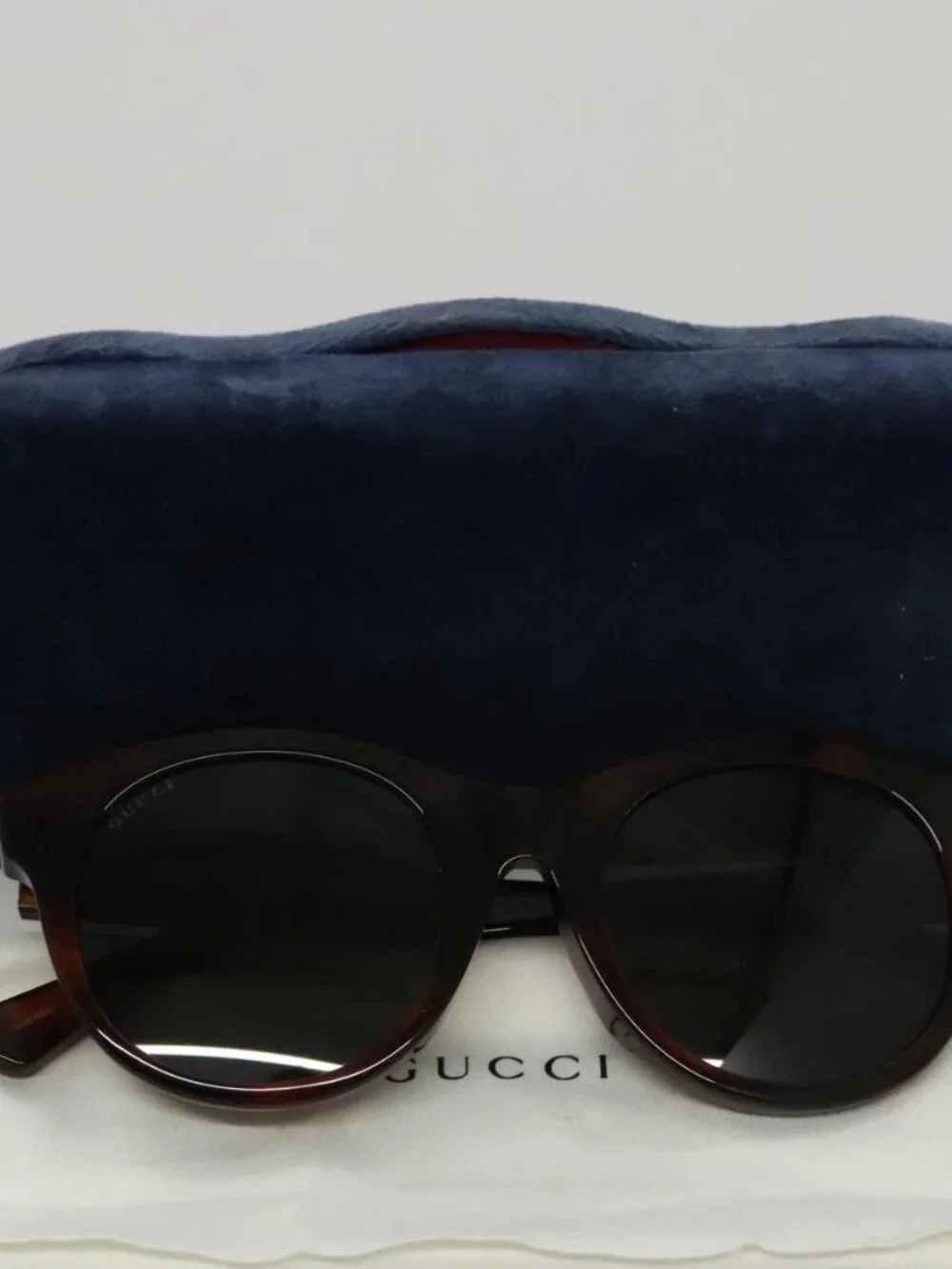 GUCCI Sunglasses plastic Brown Auth am7450